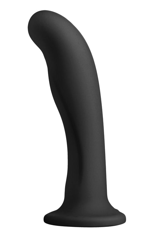 Heart on Silicone Harness Dildo - Black - Not Very Vanilla