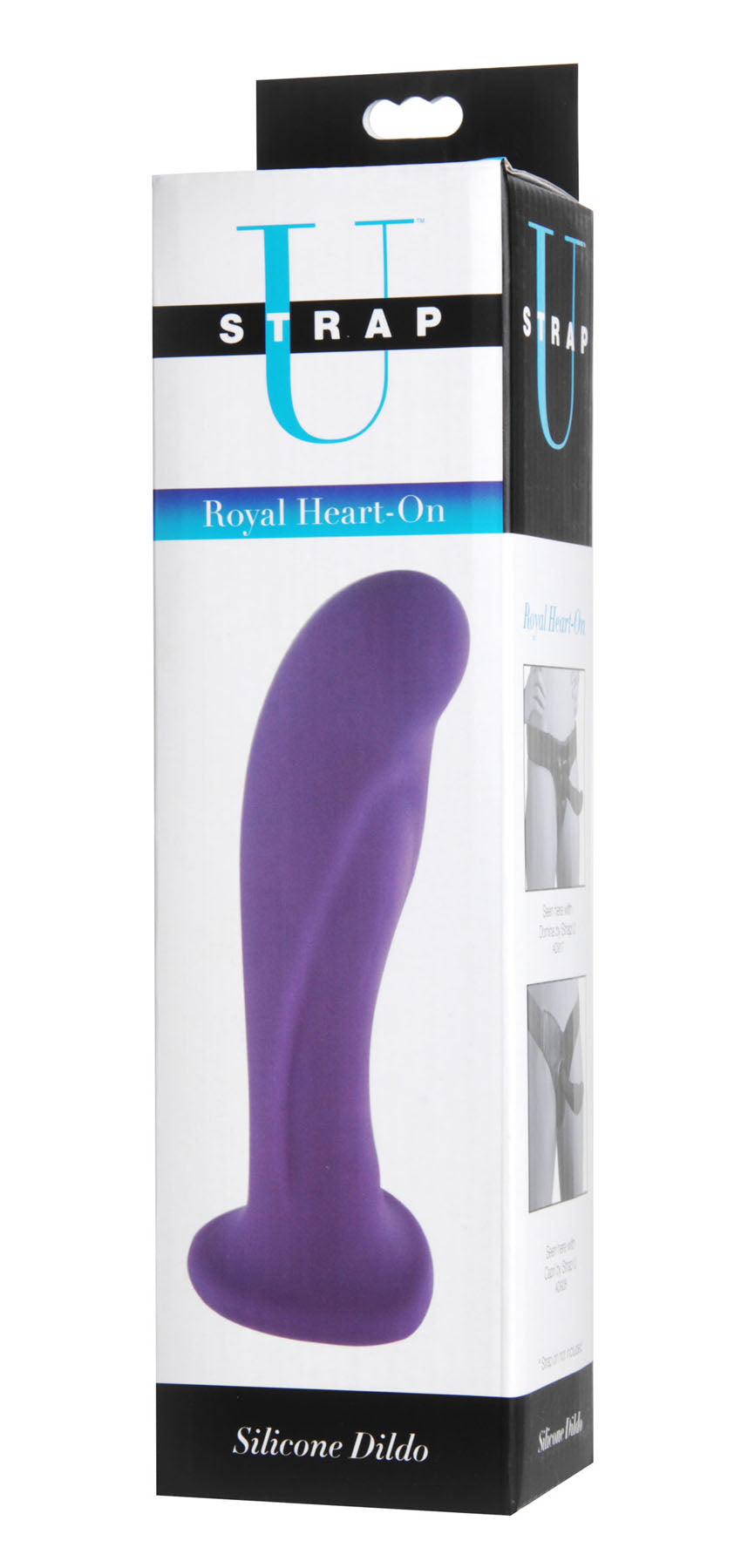 Royal Heart on Silicone Harness Dildo - Purple - Not Very Vanilla