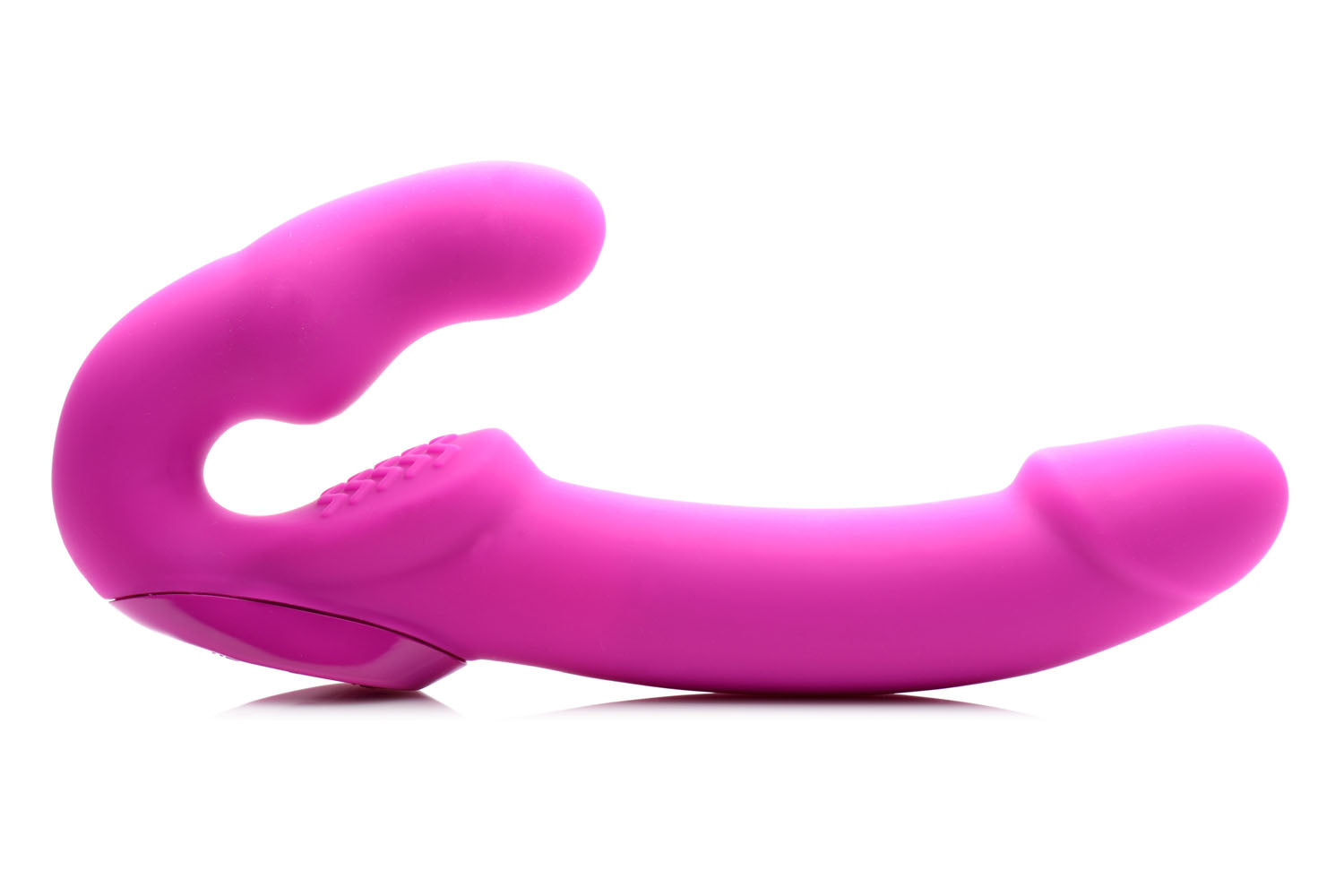 Evoke Rechargeable Vibrating Silicone Strapless Strap on - Pink - Not Very Vanilla