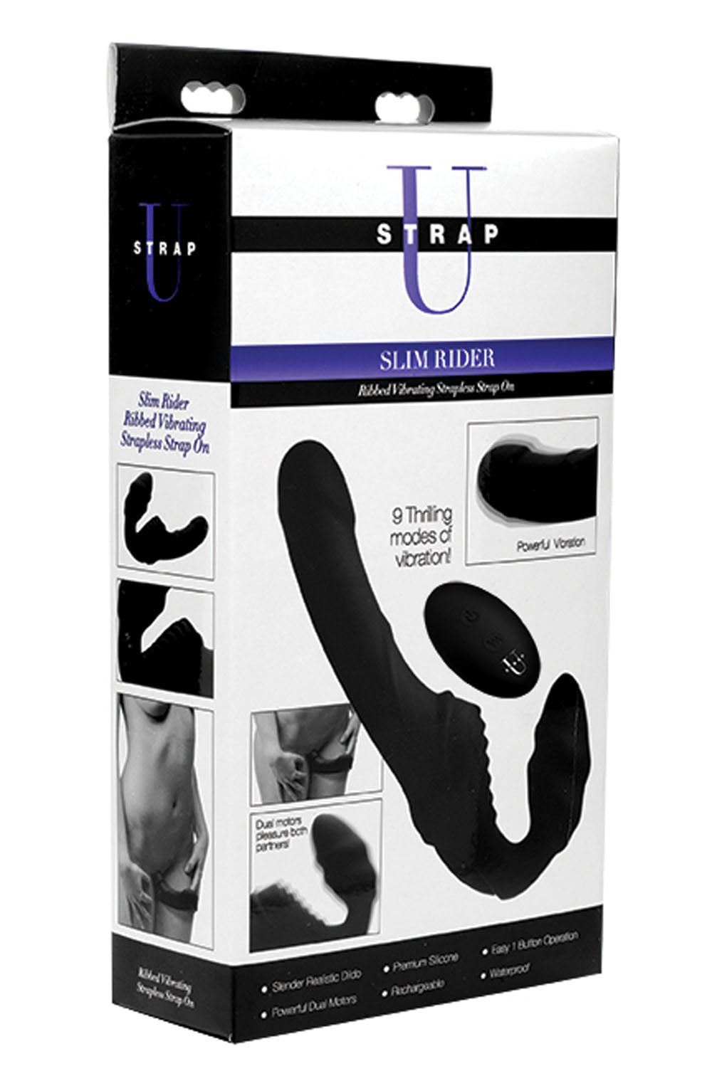 Pro Rider 9x Vibrating Silicone Strapless Strap on With Remote Control - Not Very Vanilla