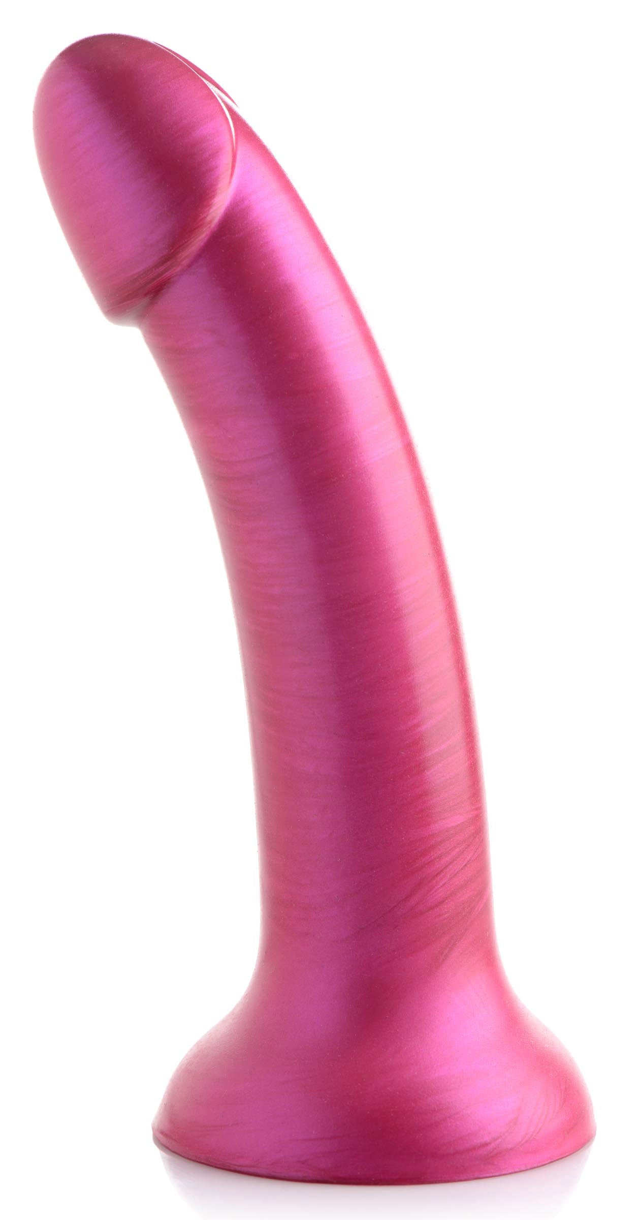 G-Tastic 7 Inch Metallic Silicone Dildo - Pink - Not Very Vanilla