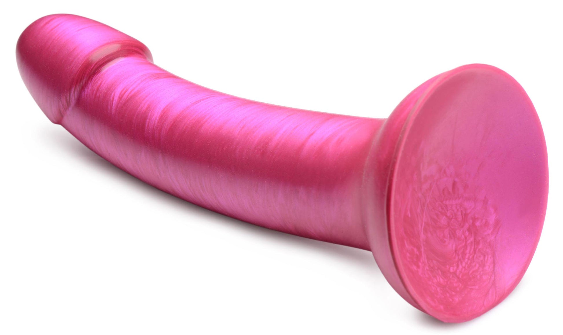 G-Tastic 7 Inch Metallic Silicone Dildo - Pink - Not Very Vanilla