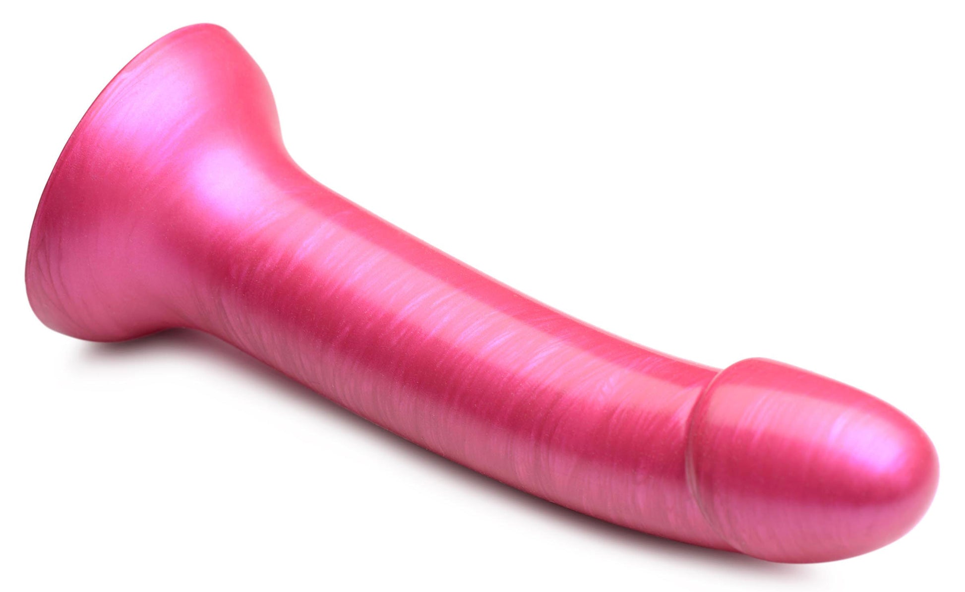 G-Tastic 7 Inch Metallic Silicone Dildo - Pink - Not Very Vanilla