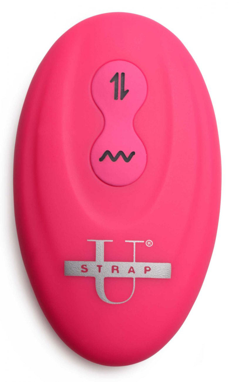 Mighty-Thrust Thrusting and Vibrating Strapless Strap-on With Remote - Pink - Not Very Vanilla