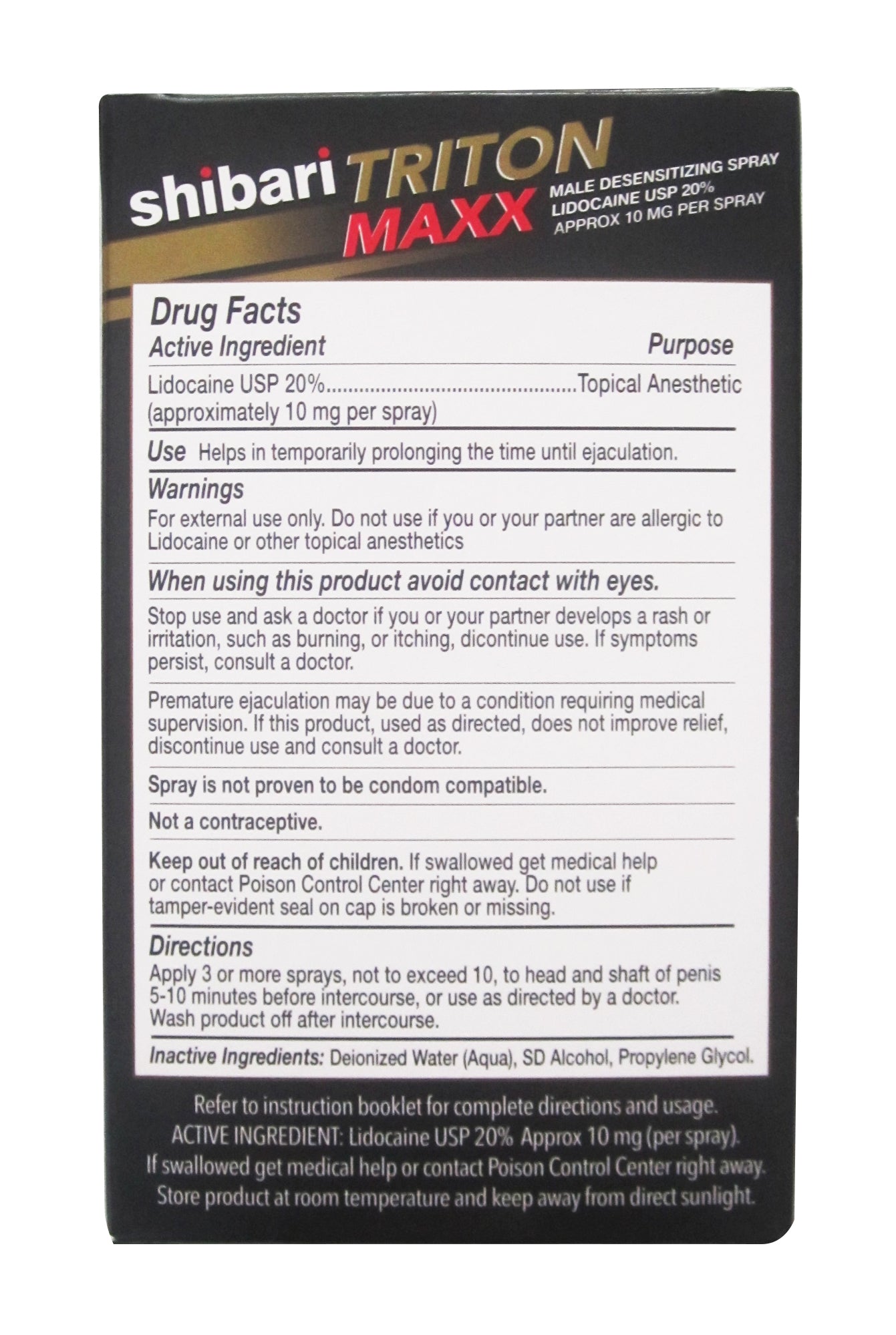 Triton Maxx Desensitizing Spray - 1 Fl. Oz. / 30 ml - Not Very Vanilla