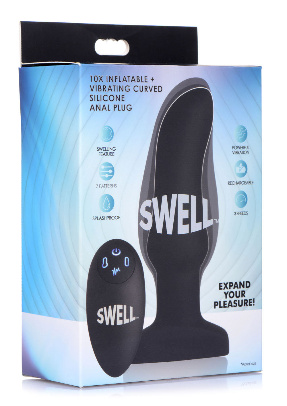 World's 1st Remote Control Inflatable Curved 10x Anal Plug - Not Very Vanilla