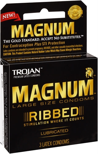 Trojan Magnum Ribbed - 3 Pack - Not Very Vanilla