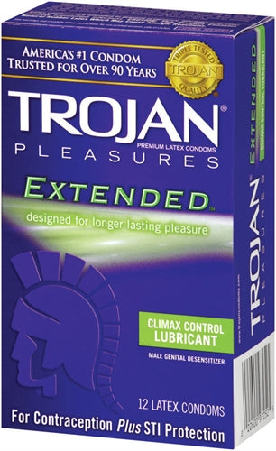 Trojan Pleasures Extended Pleasure - 12 Pack - Not Very Vanilla