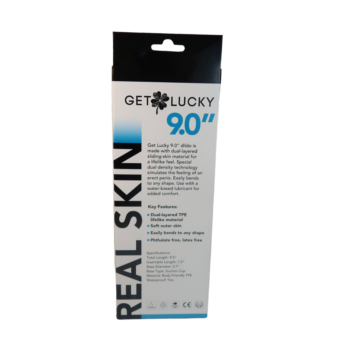 Get Lucky 9 Inch Real Skin Dong - Light Brown - Not Very Vanilla