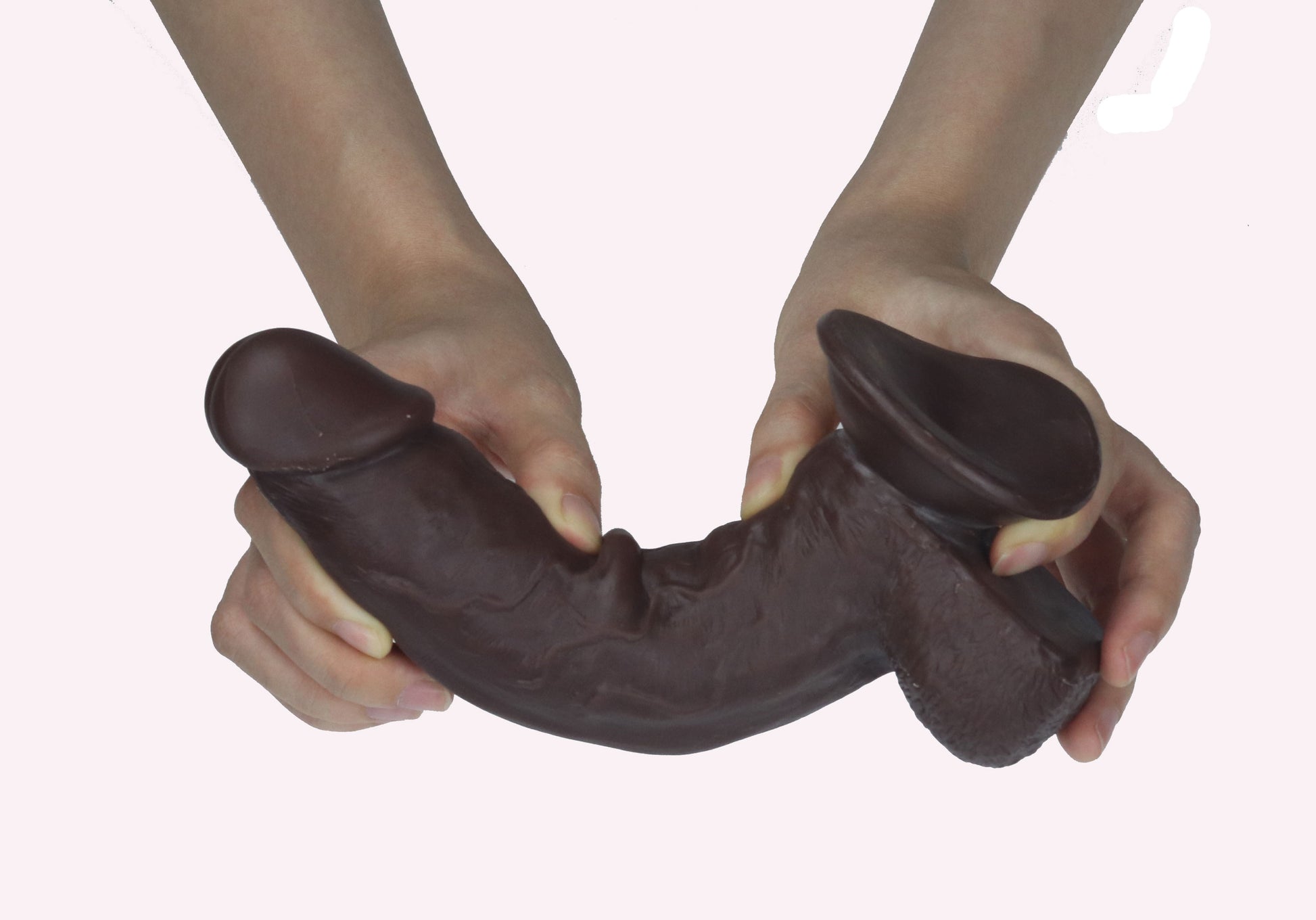 Get Lucky 7.5 Inch Real Skin Dildo - Dark Brown - Not Very Vanilla