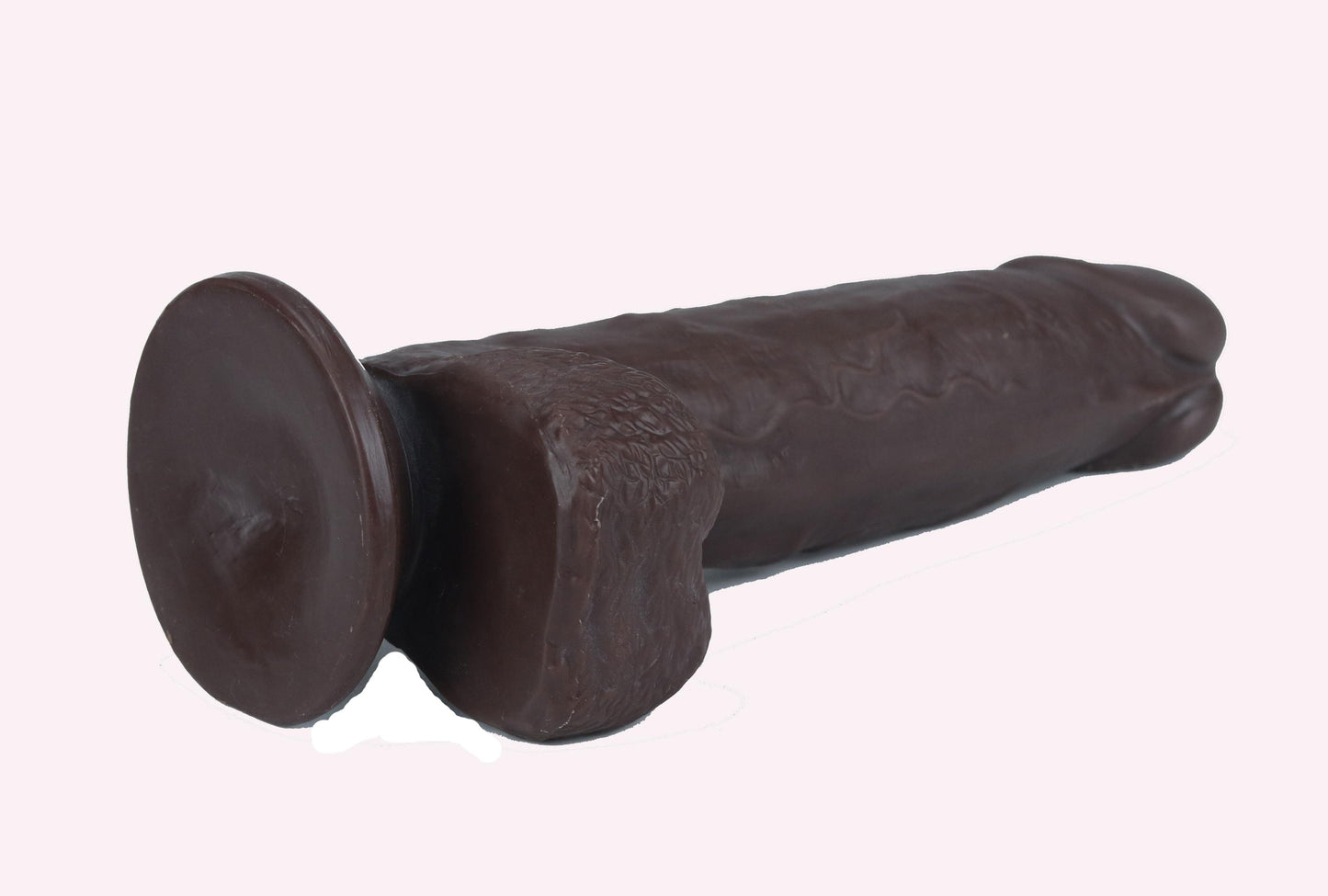 Get Lucky 7.5 Inch Real Skin Dildo - Dark Brown - Not Very Vanilla