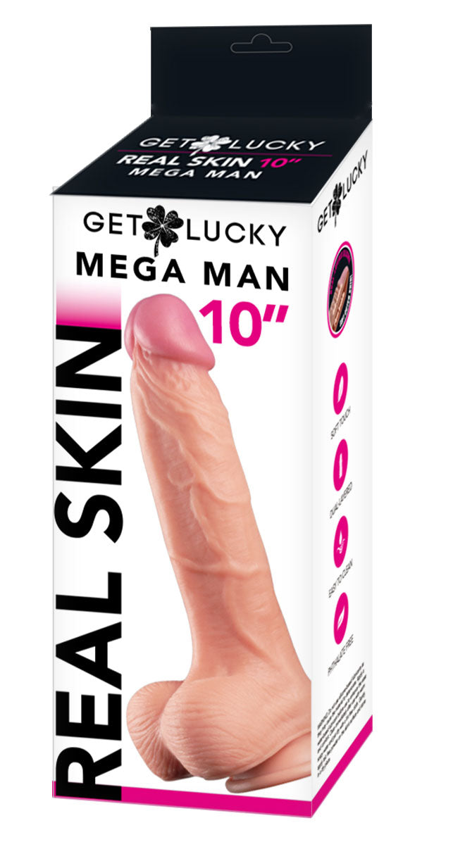 Get Lucky 10 Inch Mega Man Dildo - Not Very Vanilla