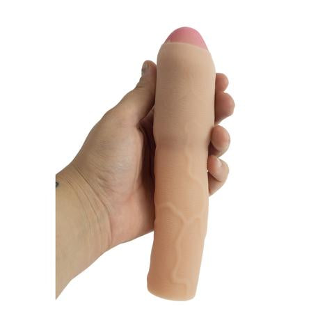 Cyberskin 3 In. Xtra Thick Uncut Transformer Penis Extension - Light - Not Very Vanilla