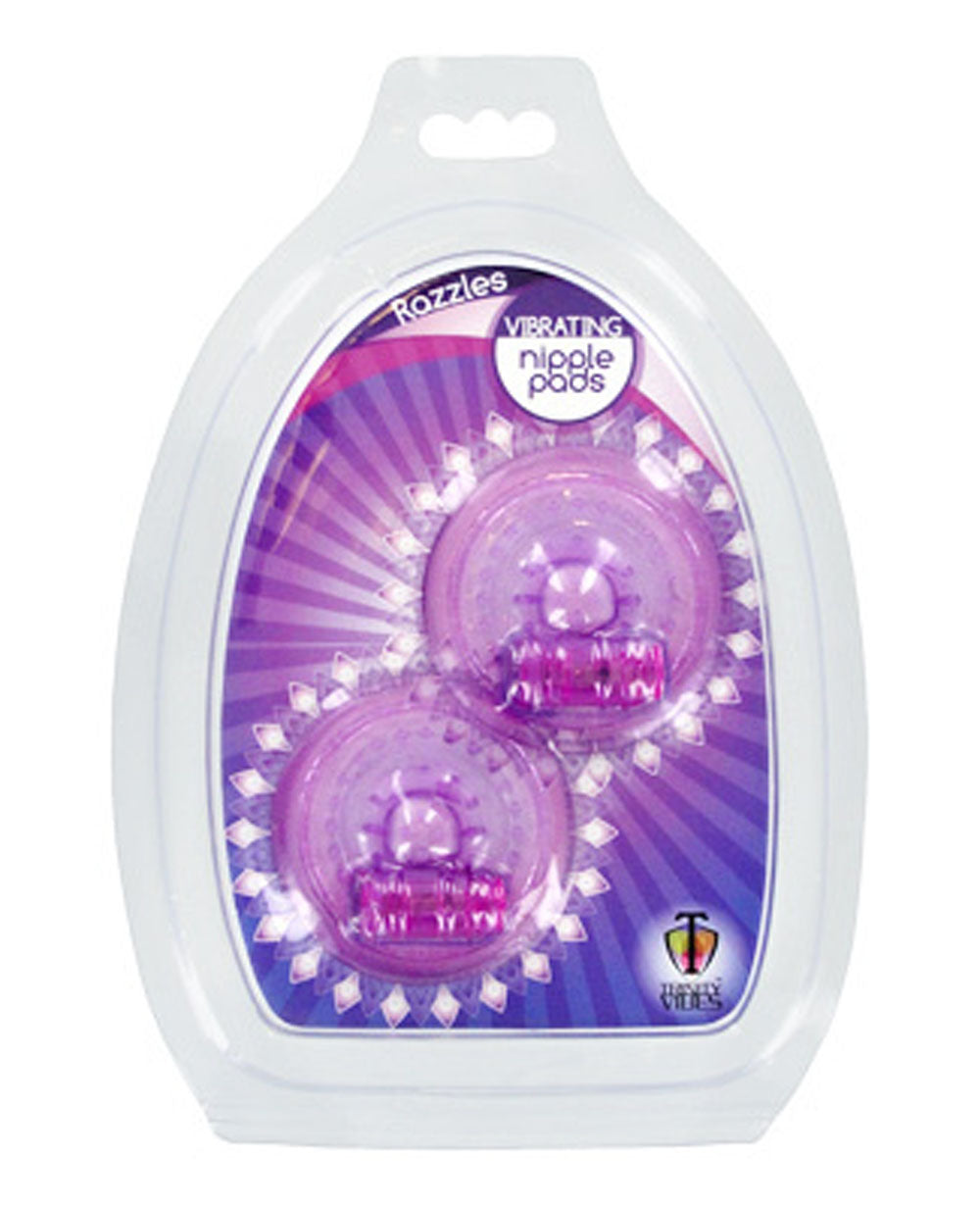 Razzles Vibrating Nipple Pads - Purple - Not Very Vanilla