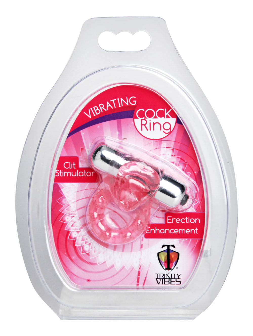 Lick Her Pierced Tongue Vibrating Cock Ring - Pink - Not Very Vanilla