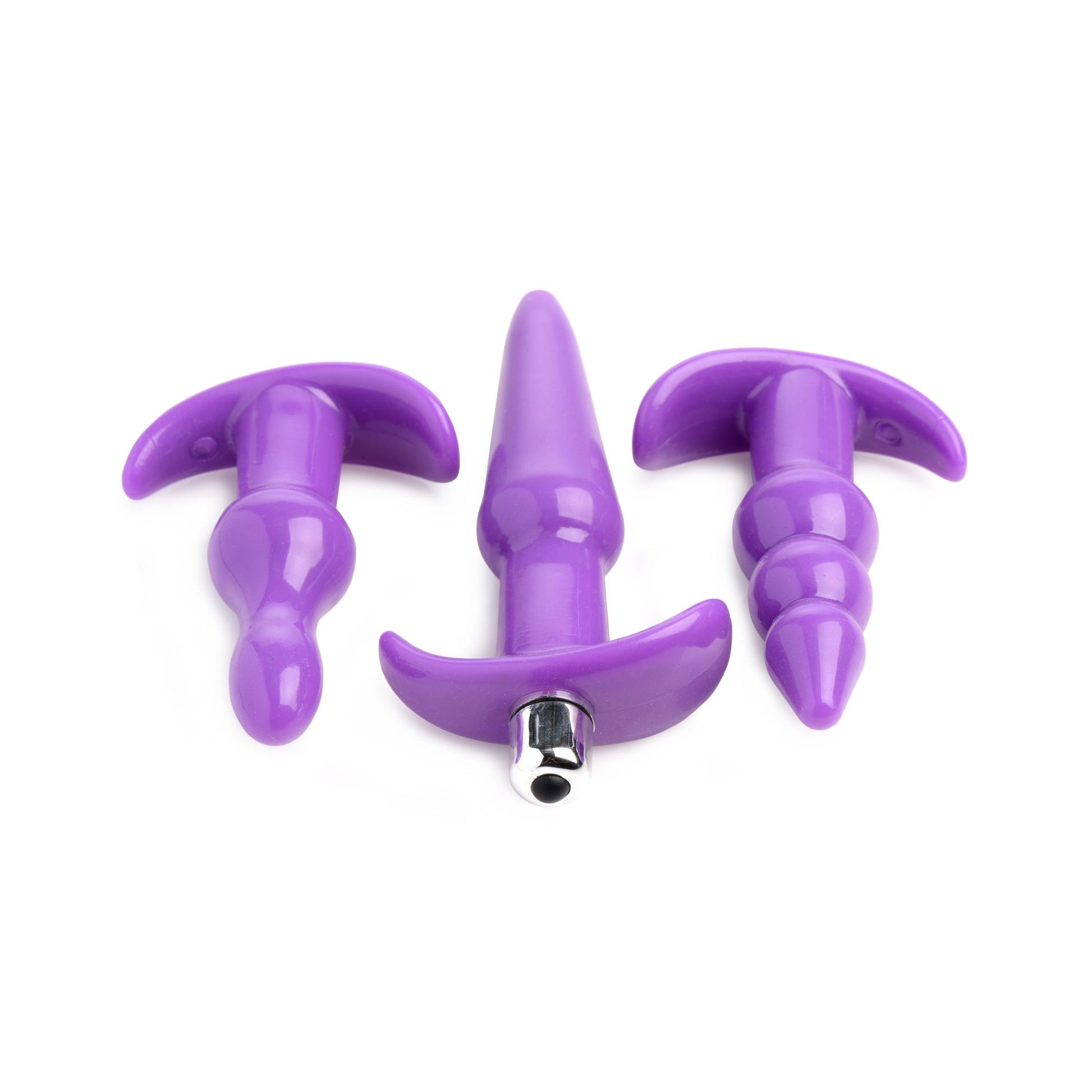 4 Pc Vibrating Anal Plug Set - Purple - Not Very Vanilla