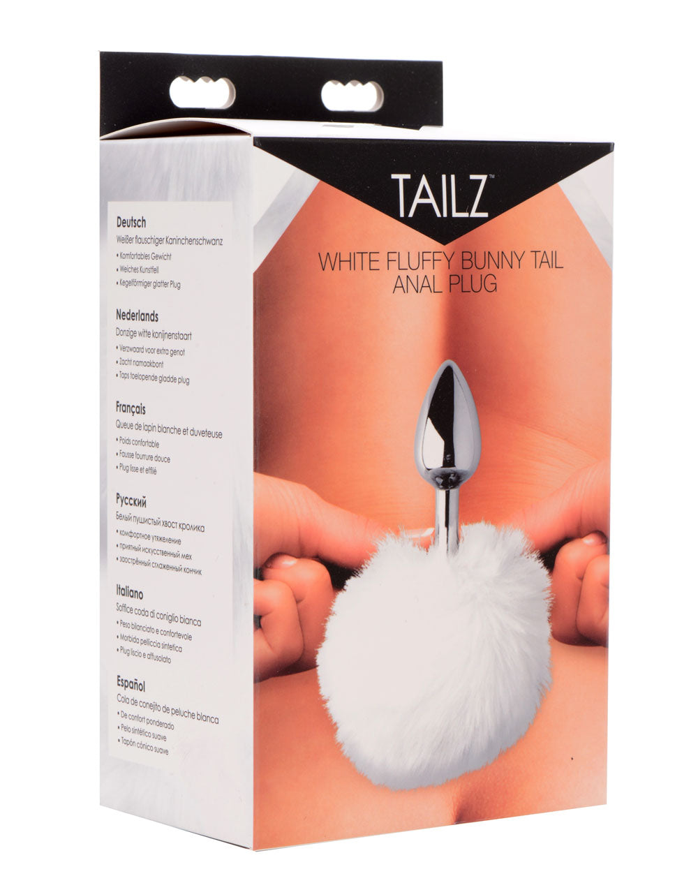 White Fluffy Bunny Tail Anal Plug - Not Very Vanilla