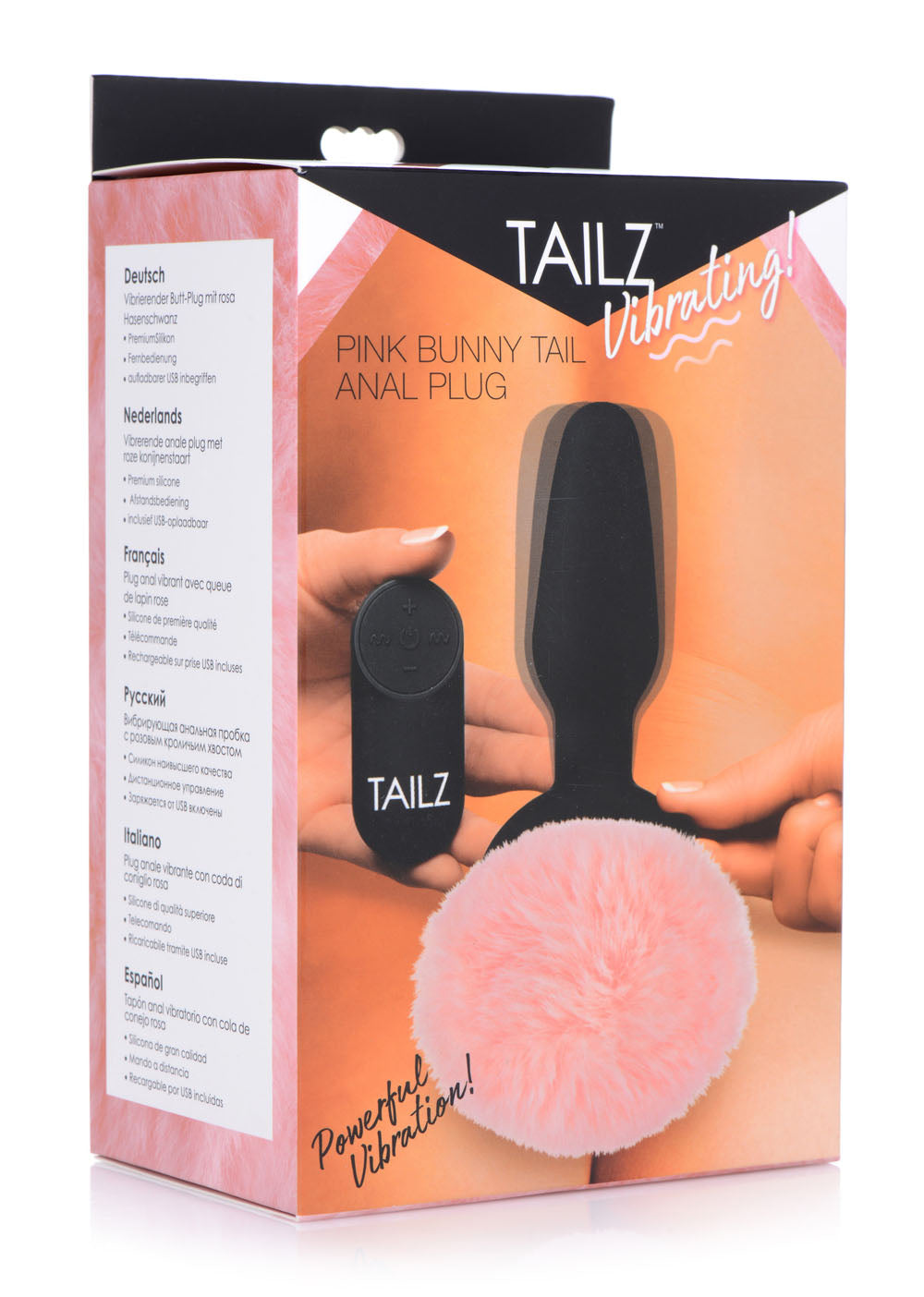 Pink Bunny Tail Vibrating Anal Plug - Not Very Vanilla