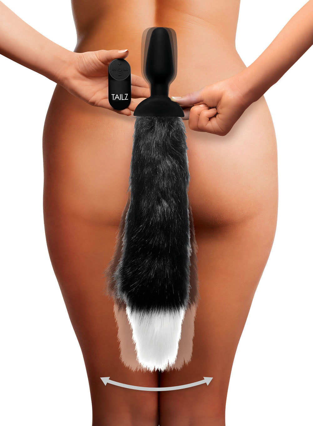 Waggerz Moving and Vibrating Fox Tail Anal Plug - Not Very Vanilla