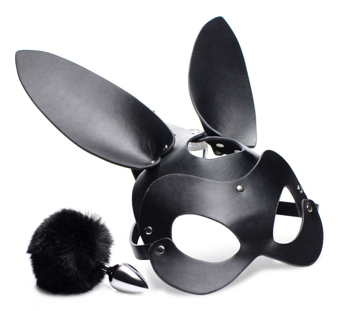 Bunny Tail Anal Plug and Mask Set - Not Very Vanilla