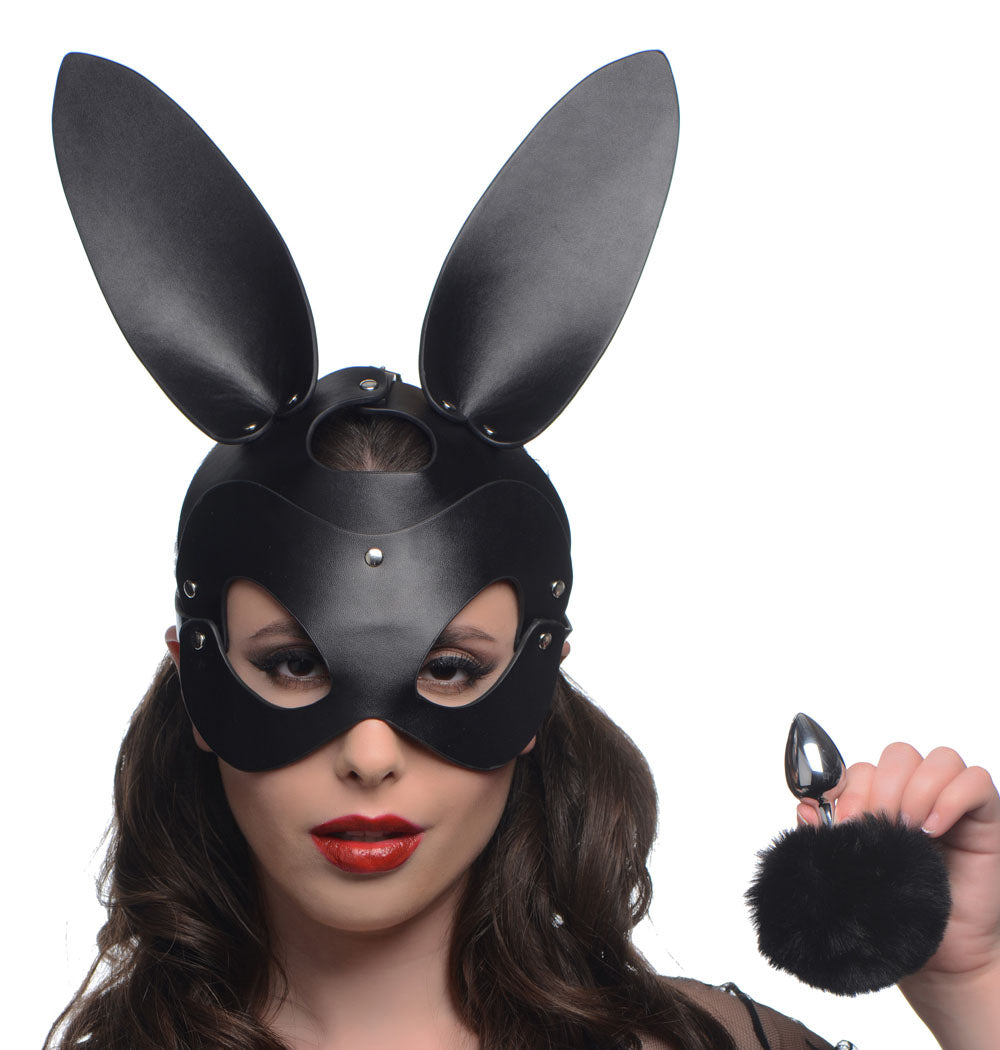 Bunny Tail Anal Plug and Mask Set - Not Very Vanilla