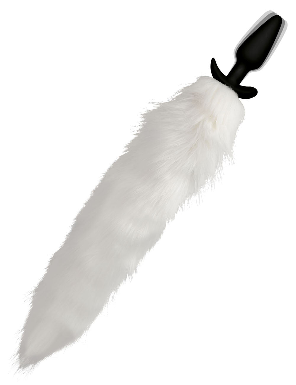 Vibrating White Fox Tail Slender Anal Plug - Not Very Vanilla