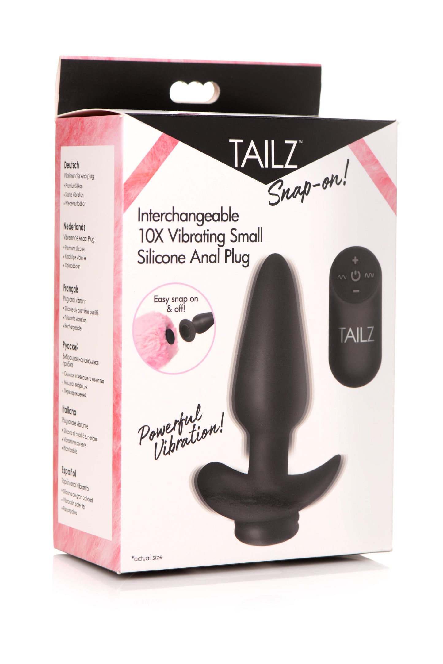 Interchangeable 10x Vibrating Small Silicone Anal Plug With Remote - Not Very Vanilla