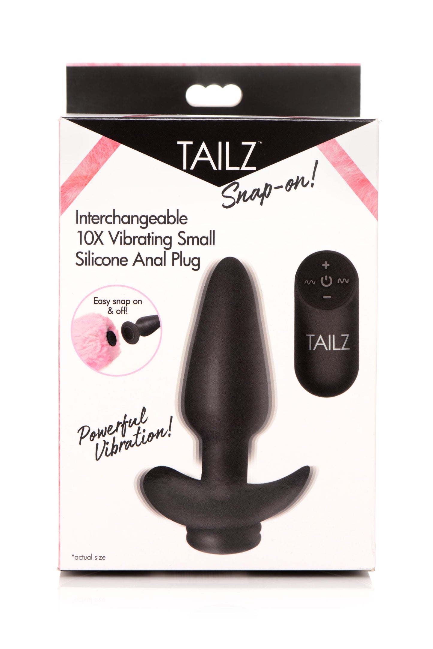 Interchangeable 10x Vibrating Small Silicone Anal Plug With Remote - Not Very Vanilla