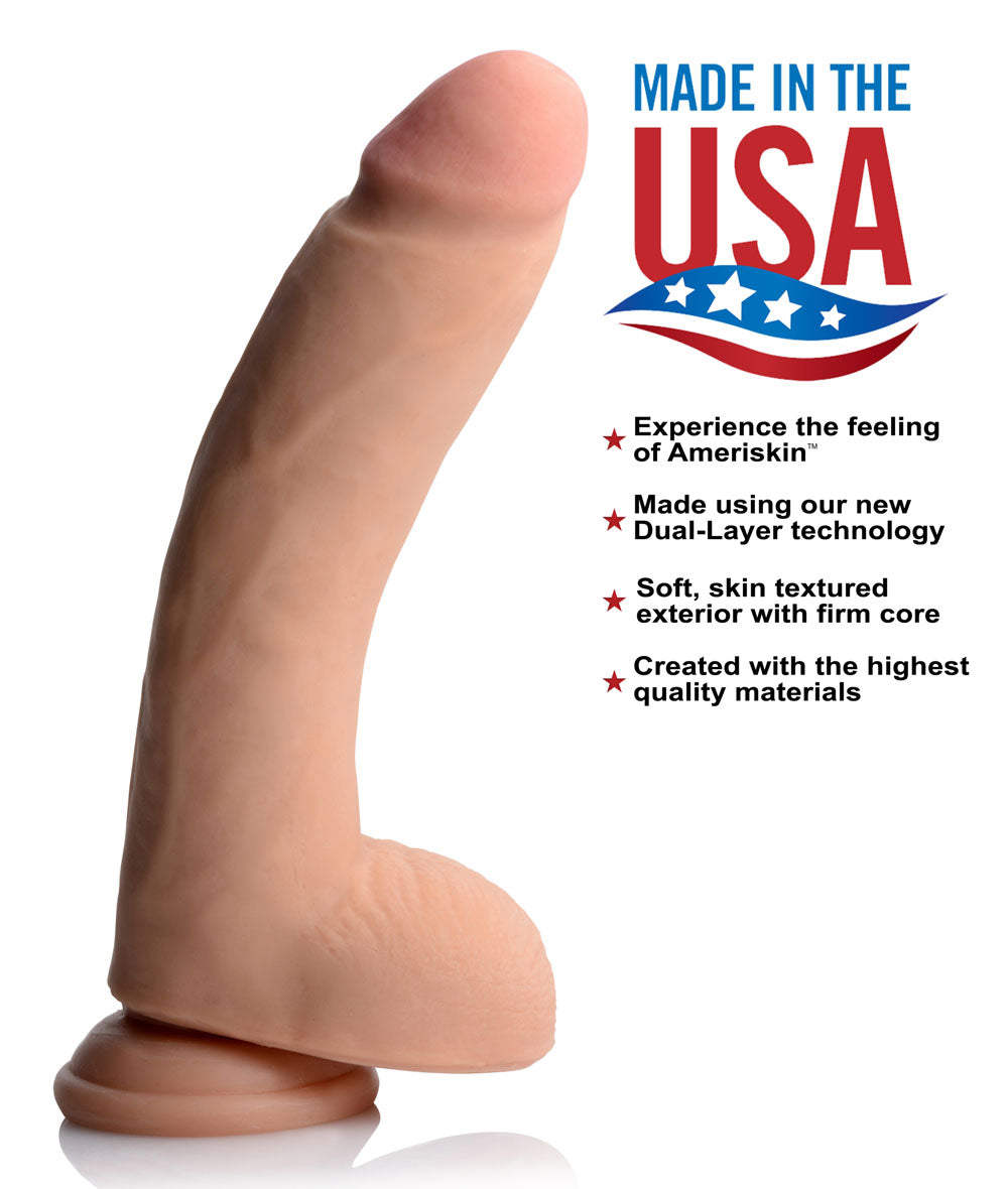 Usa Cocks 10 Inch Ultra Real Dual Layer Dildo - Flesh - Not Very Vanilla