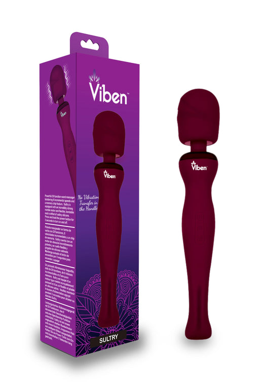 Sultry - Ruby - Intense Handheld Wand Massager - Not Very Vanilla