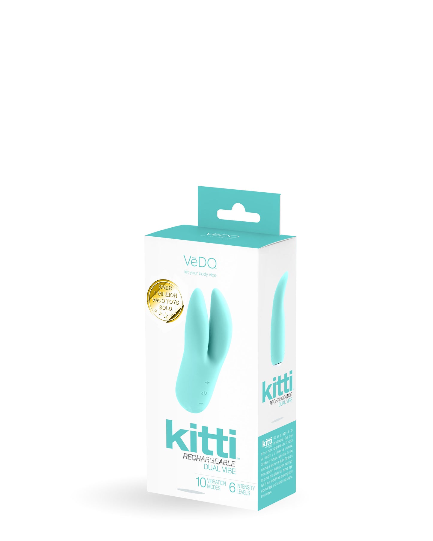 Kitti Rechargeable Dual Vibe - Tease Me Turquoise - Not Very Vanilla