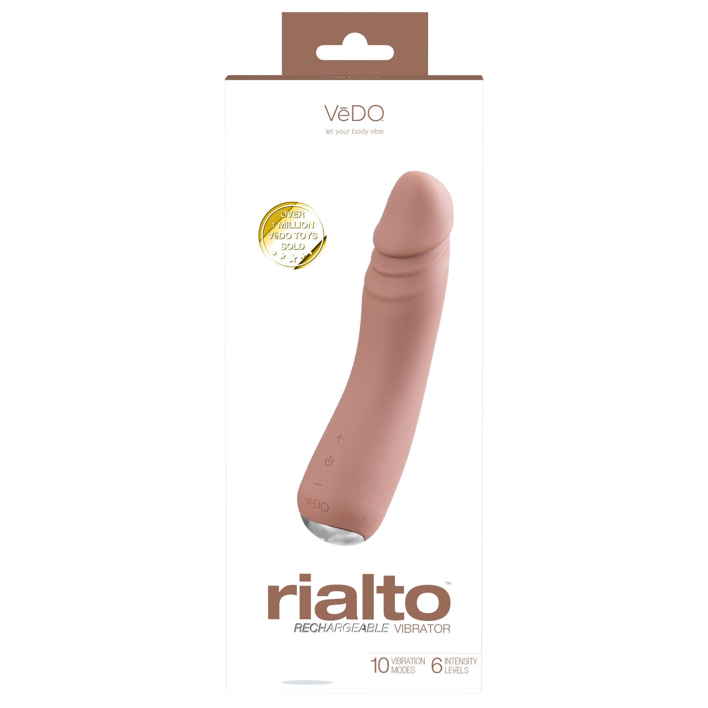 Rialto Rechargeable Vibrator - Mocha - Not Very Vanilla