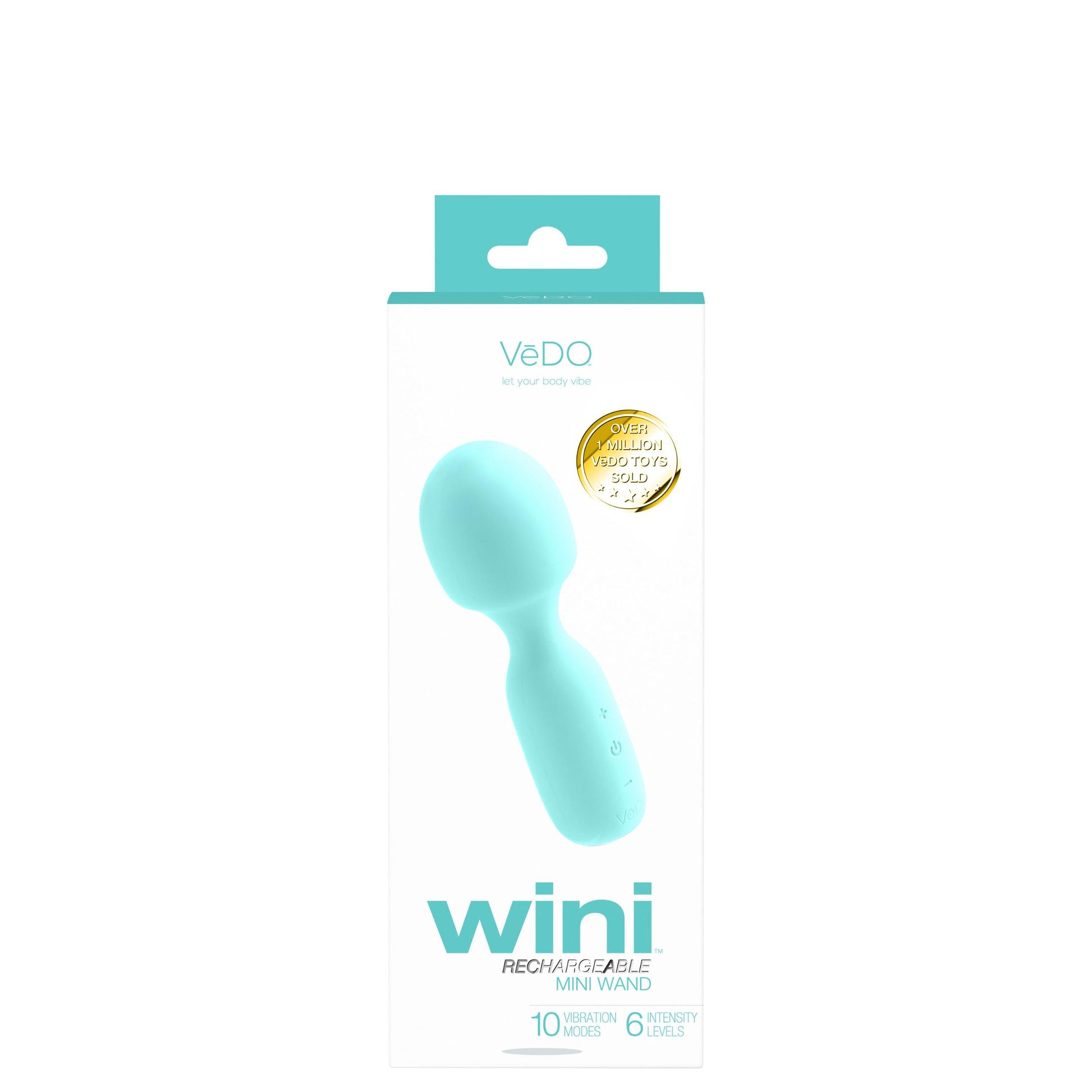 Wini Rechargeable Mini Wand - Turquoise - Not Very Vanilla