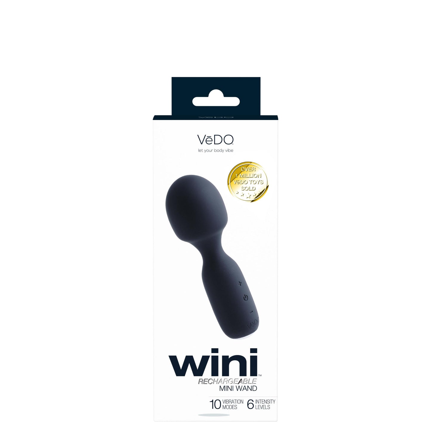 Wini Rechargeable Mini Wand - Black - Not Very Vanilla