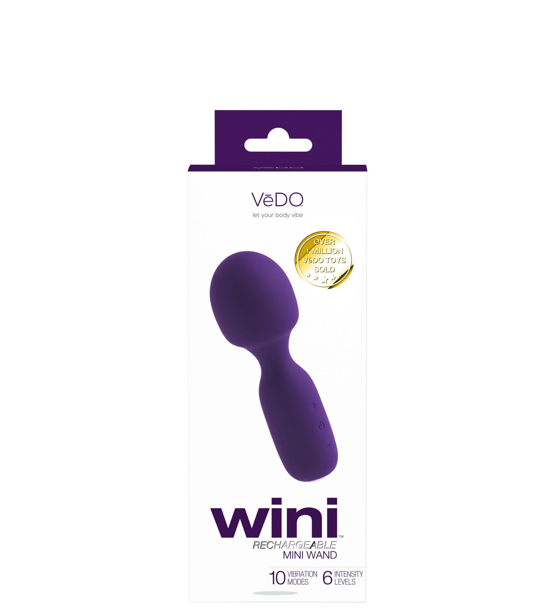 Wini Rechargeable Mini Wand - Purple - Not Very Vanilla