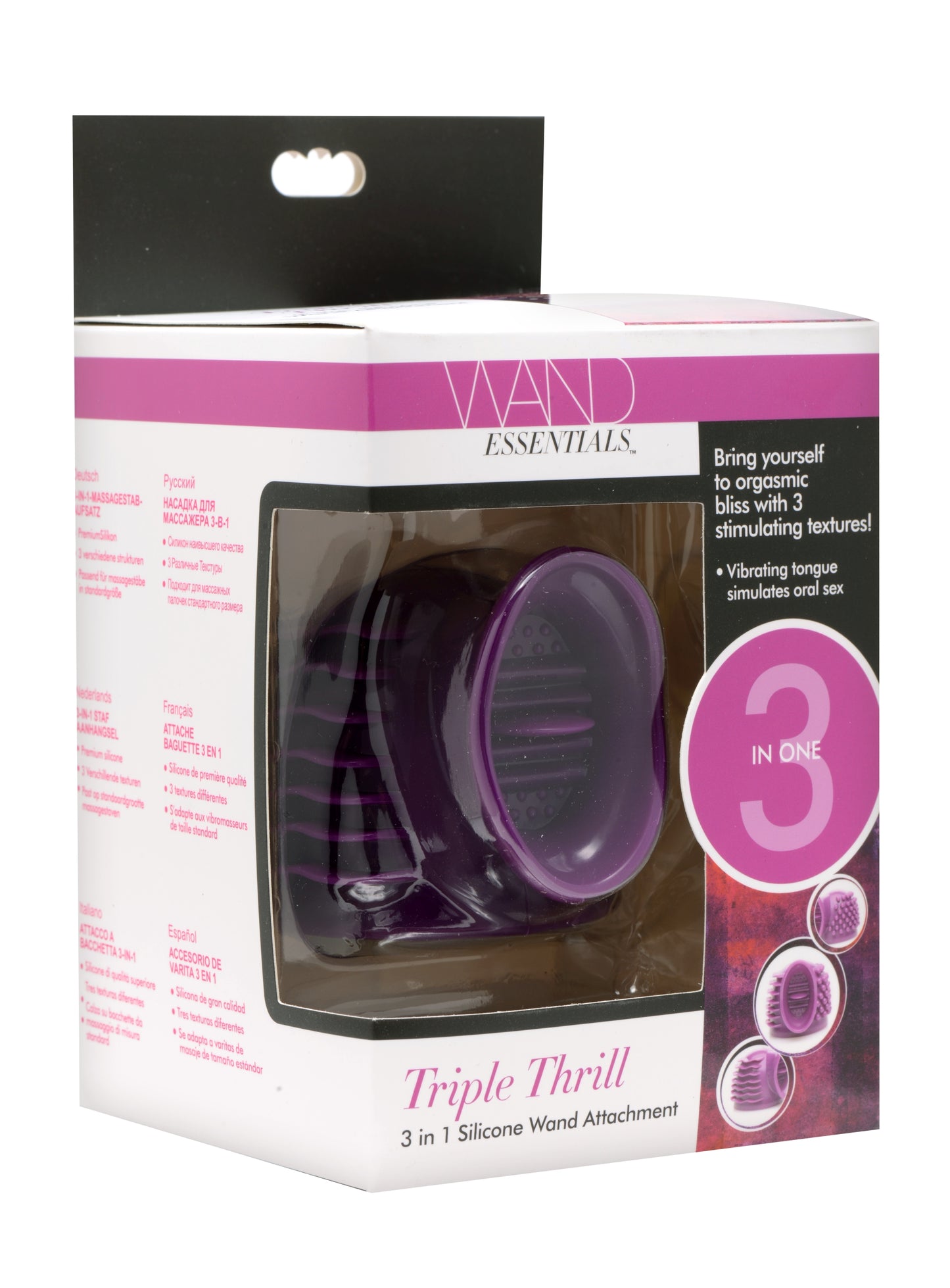 Triple Thrill 3 in 1 Silicone Wand Attachment - Not Very Vanilla