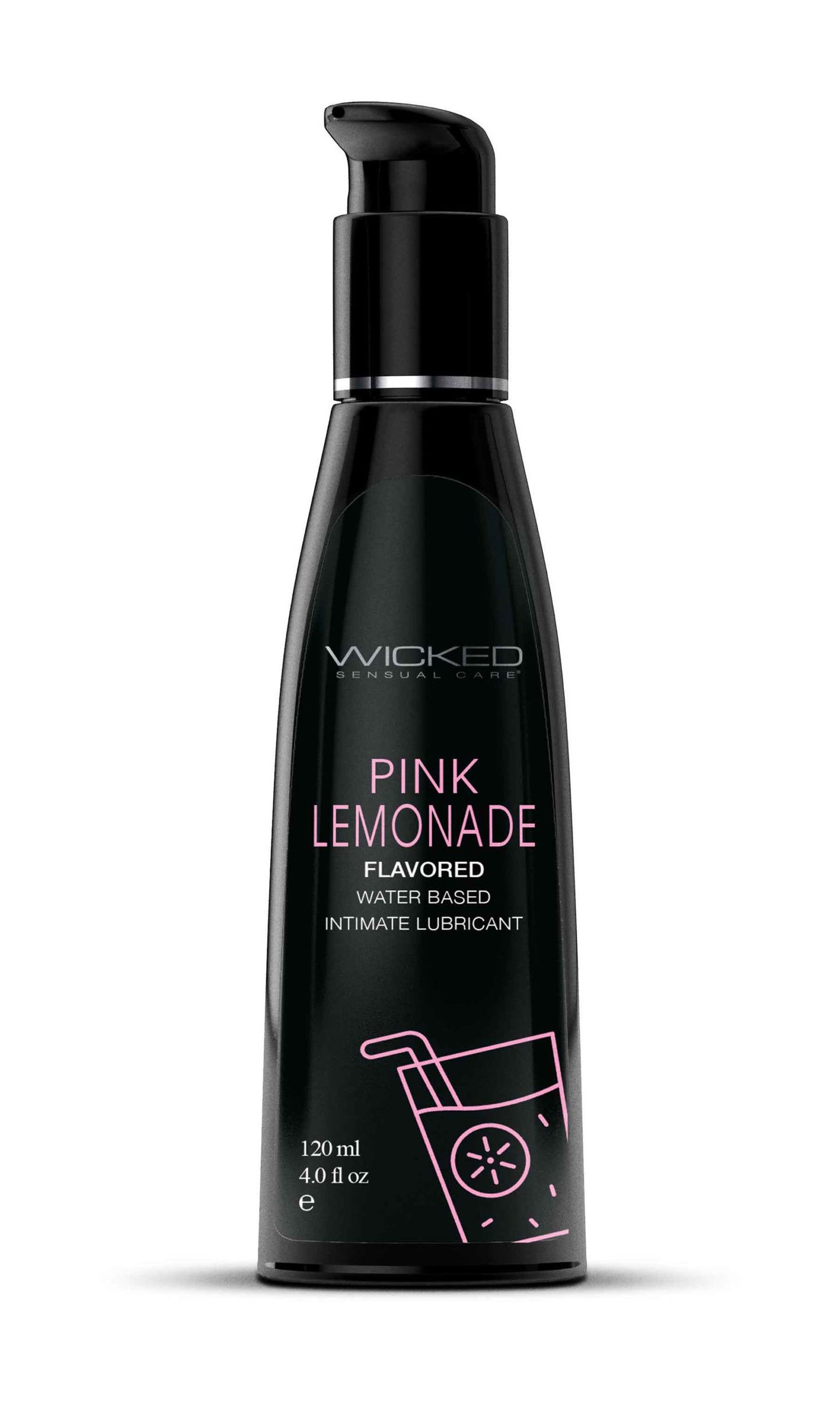 Aqua Pink Lemonade Flavored Water Based Lubricant - 4 Oz. / 120 ml - Not Very Vanilla