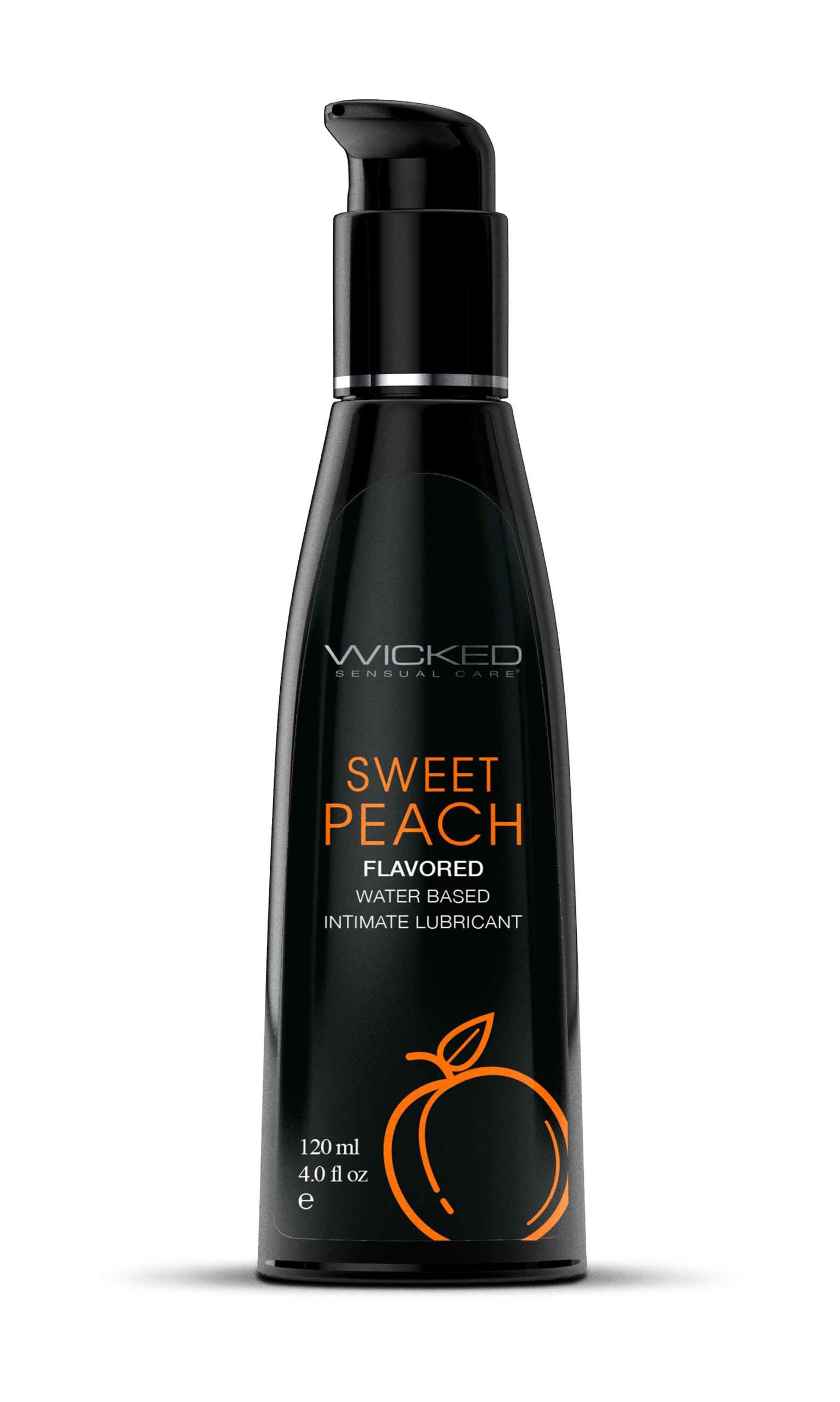 Aqua Sweet Peach Flavored Water Based Lubricant - 4 Oz. / 120 ml - Not Very Vanilla