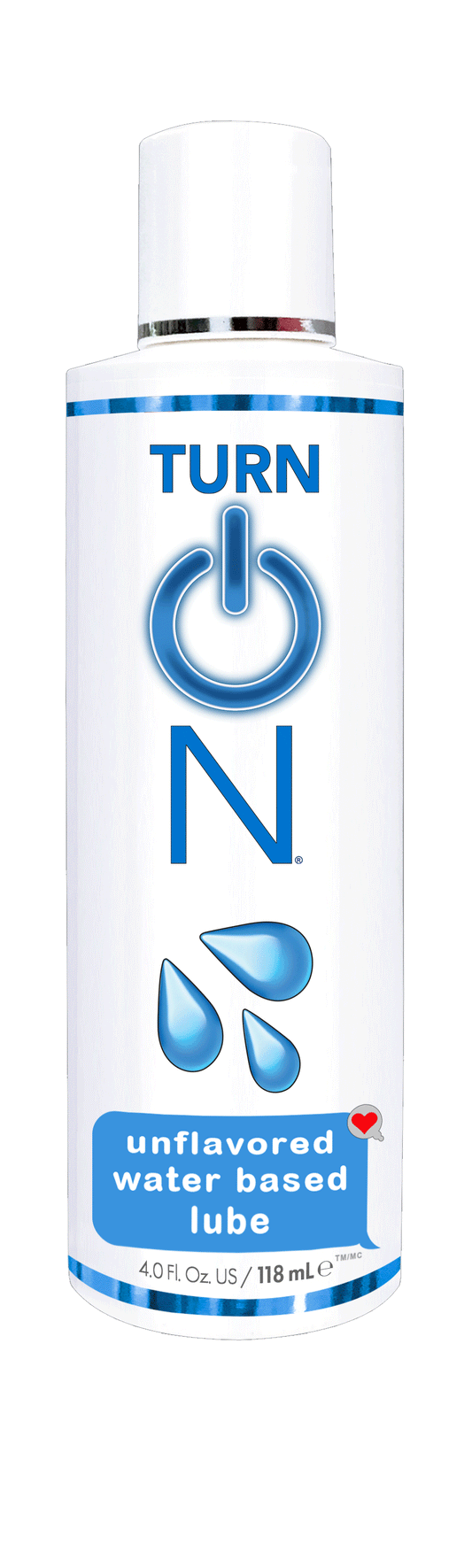 Turn on Unflavored Water Based Lube - 4 Fl. Oz. - Not Very Vanilla