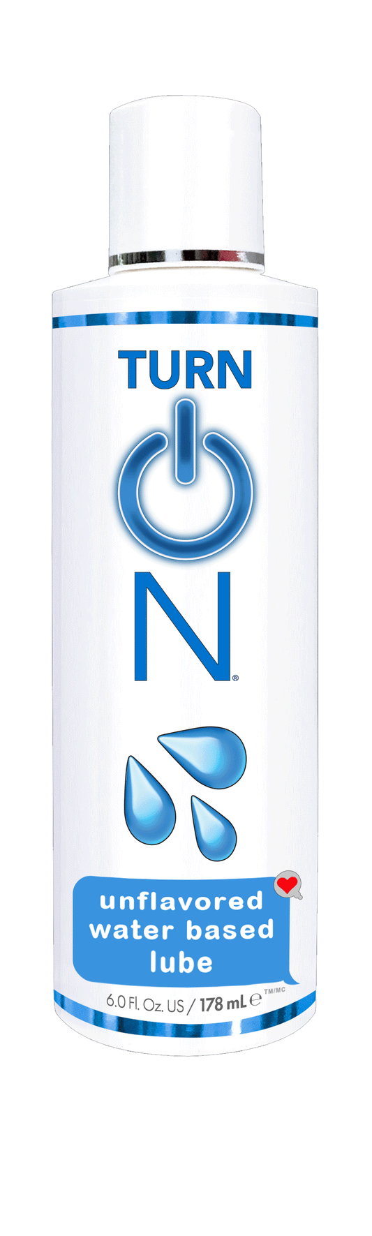 Turn on Unflavored Water Based Lube - 6 Fl. Oz. - Not Very Vanilla