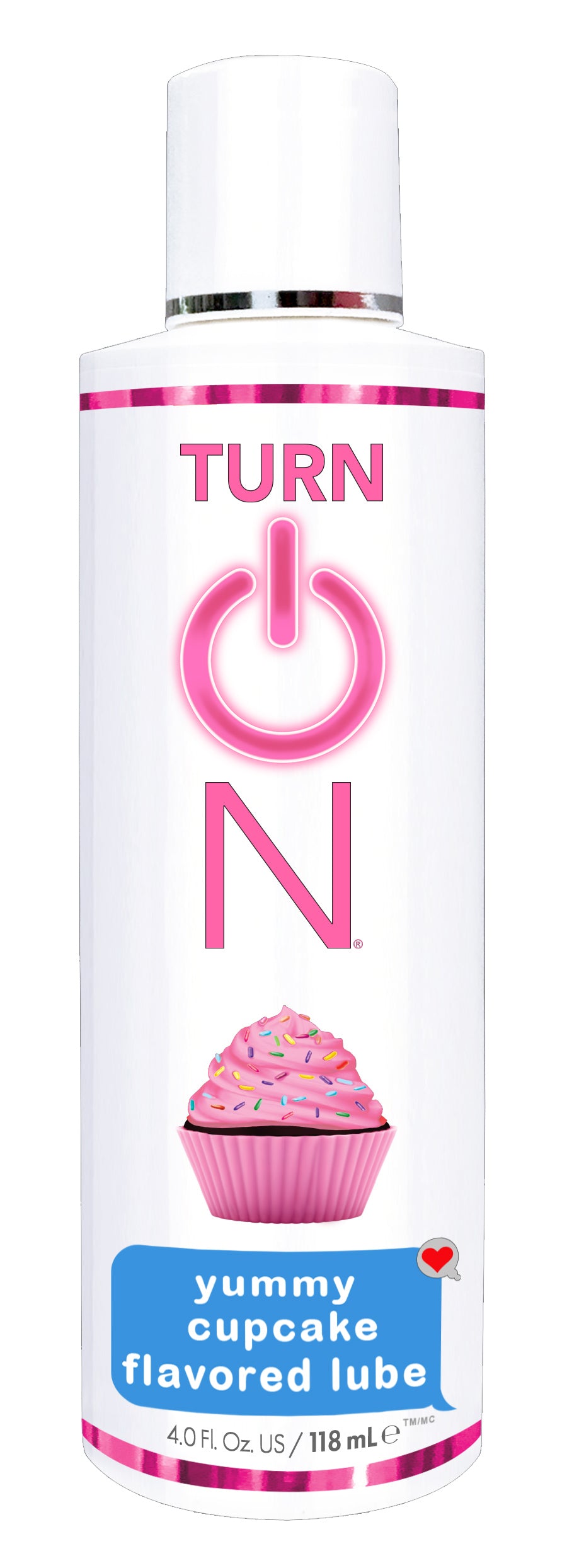 Turn on Yummy Cupcake Flavored Lube - 4 Fl. Oz. - Not Very Vanilla