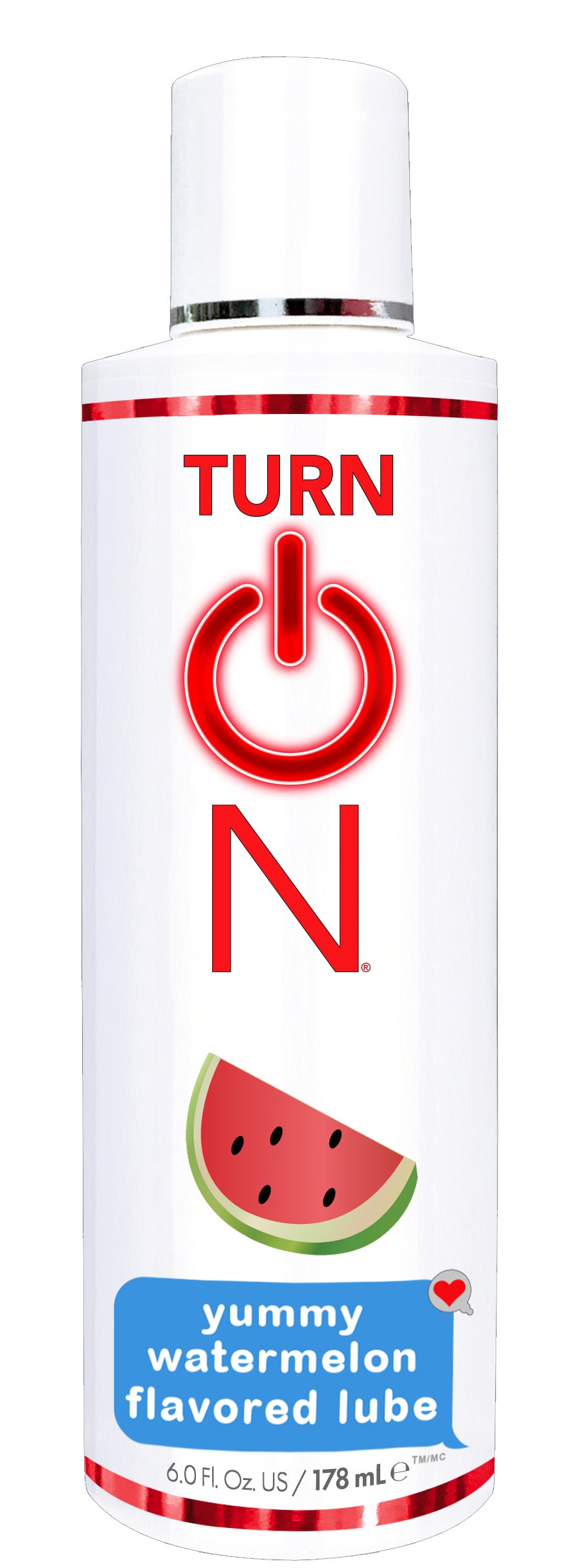 Turn on Yummy Watermelon Flavored Lube - 6 Fl. Oz - Not Very Vanilla