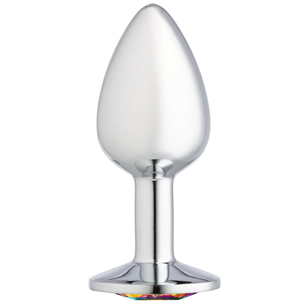 Cloud 9 Novelties Gems Silver Chromed Anal Plug - Small - Not Very Vanilla