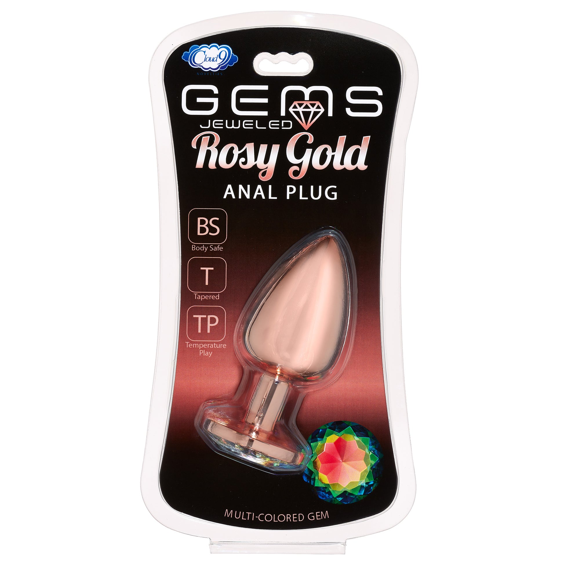 Cloud 9 Novelties Gems Rosy Gold Anal Plug - Large - Not Very Vanilla