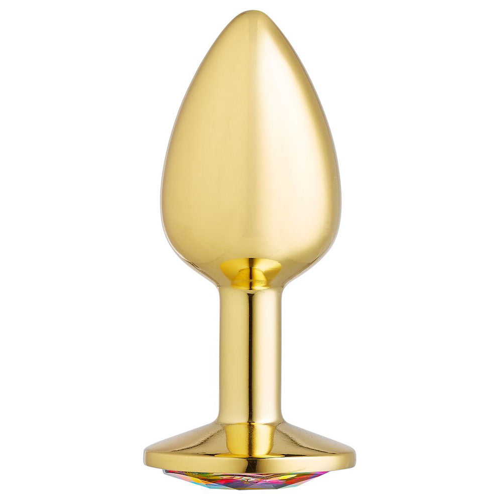 Cloud 9 Novelties Anal Gems Jeweled Gold Chromed Anal Plug - Small - Not Very Vanilla