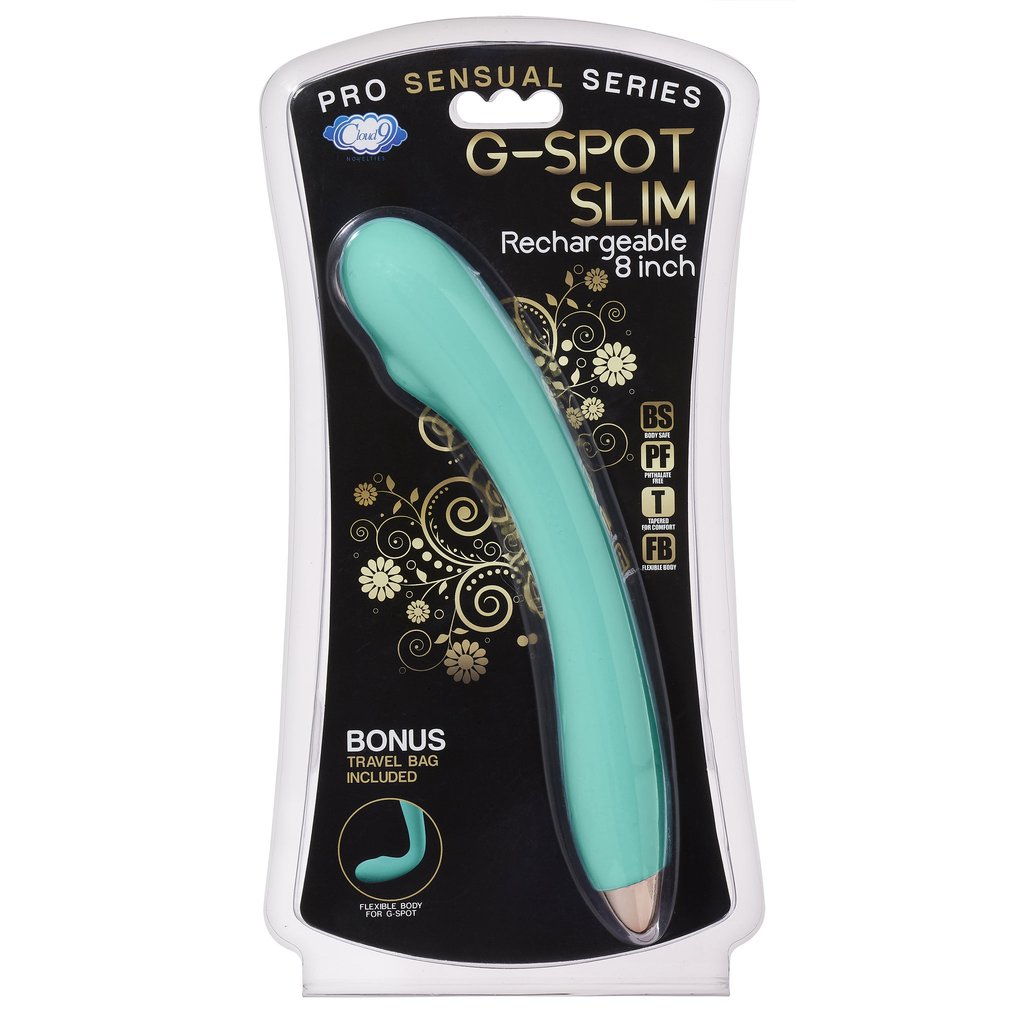 Cloud 9 Novelties G-Spot Slim 8 Inch Flexible Body Vibrator - Teal - Not Very Vanilla