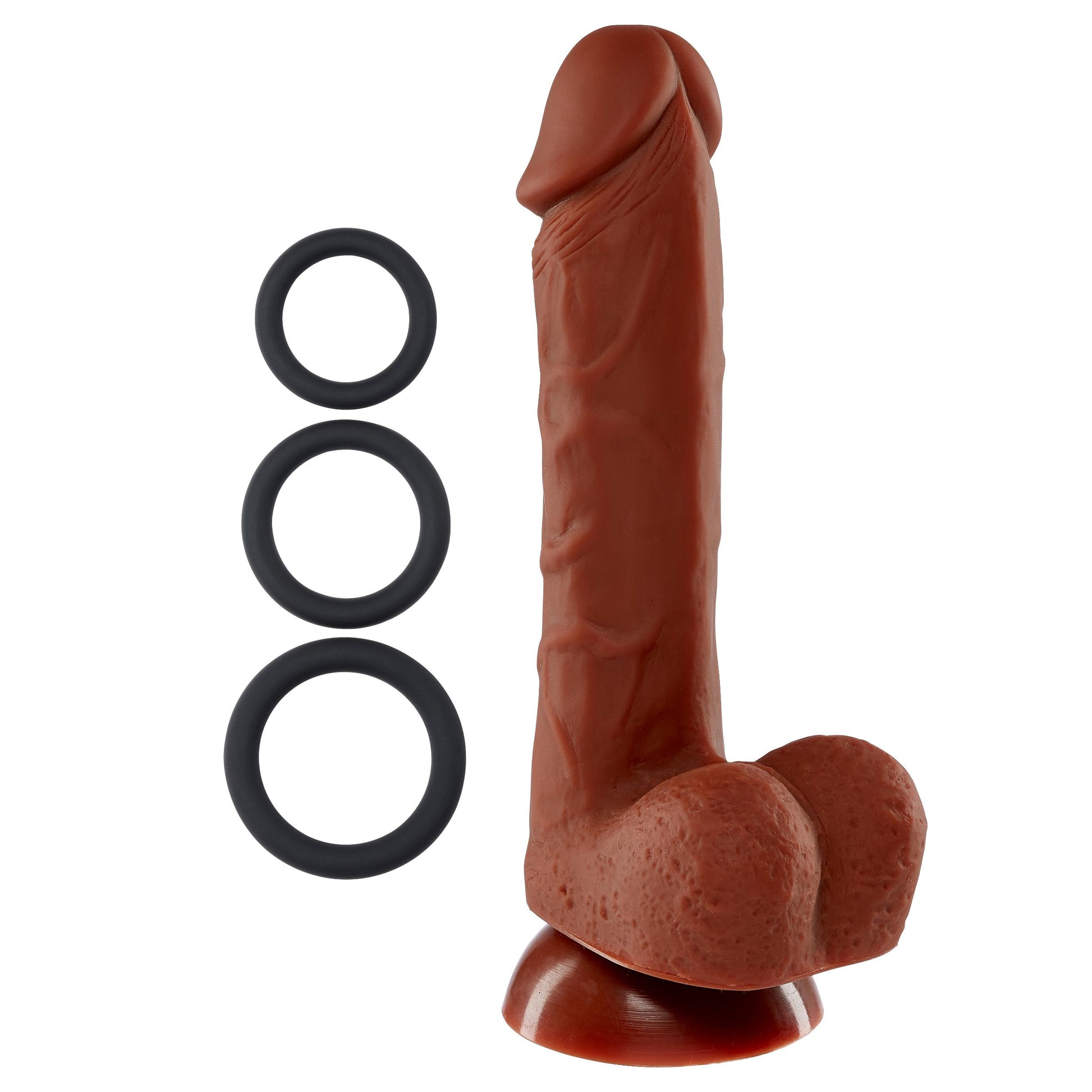 7 Inch Silicone Pro Odorless Dong - Brown - Not Very Vanilla