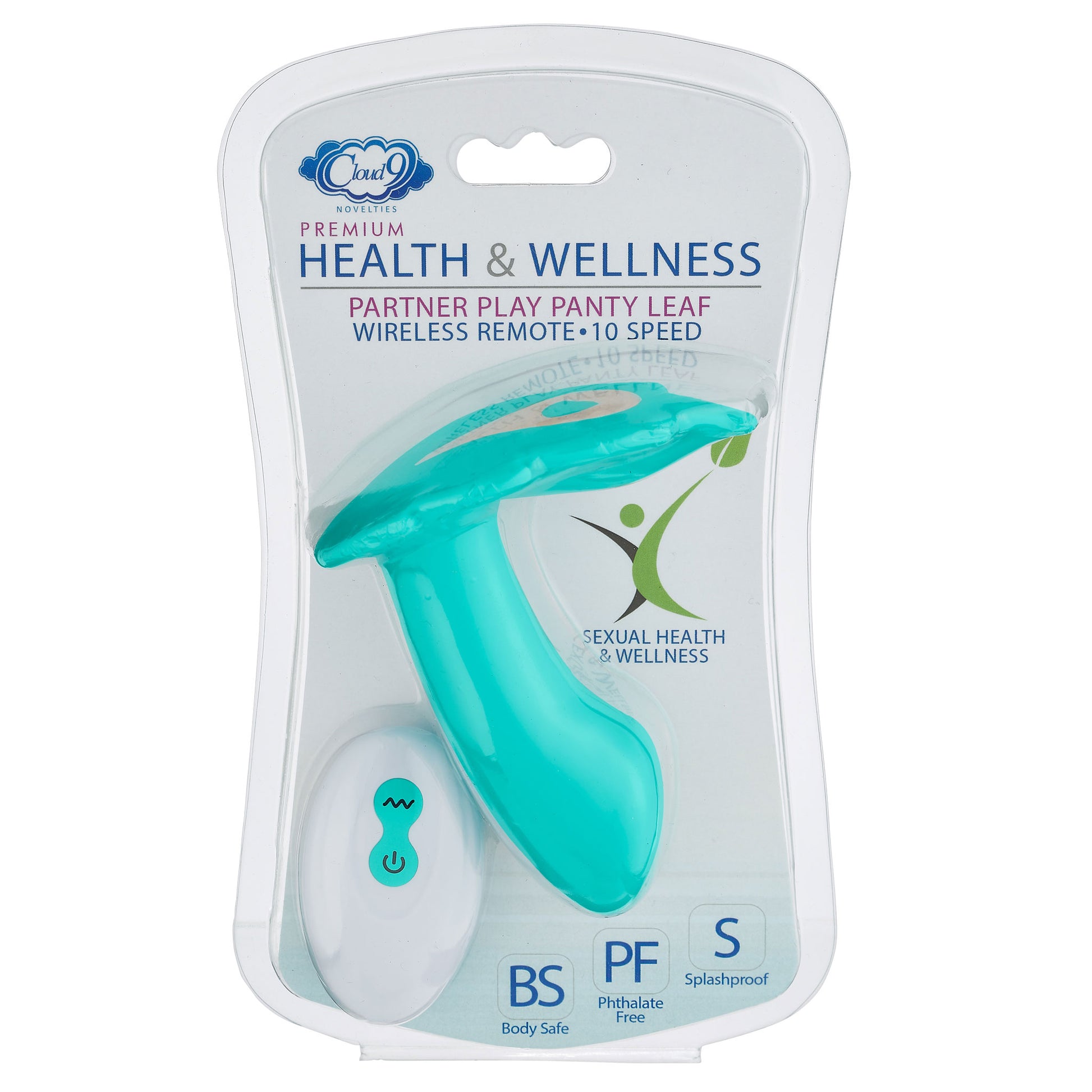 Partner Panty Leaf Vibrator With Remote Control - Teal - Not Very Vanilla