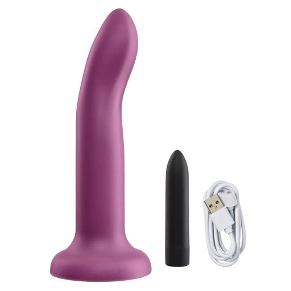 Ergo Super Flexi II Dong Soft and Flexible Liquid Silicone With Vibrator - Plum - Not Very Vanilla