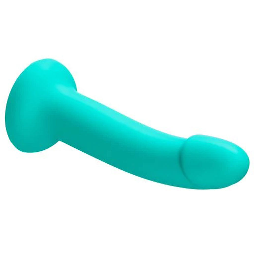 Ergo Super Flexi III Dong Soft and Flexible Liquid Silicone With Vibrator - Teal - Not Very Vanilla